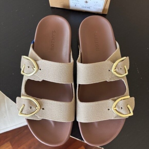 Rothy's Shoes - Rothy's The Buckle Slide - Dune Size 7 - NEW - NEVER USED